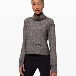 Lululemon Ready to Rulu Fleece Pullover size 2 Heathered Black